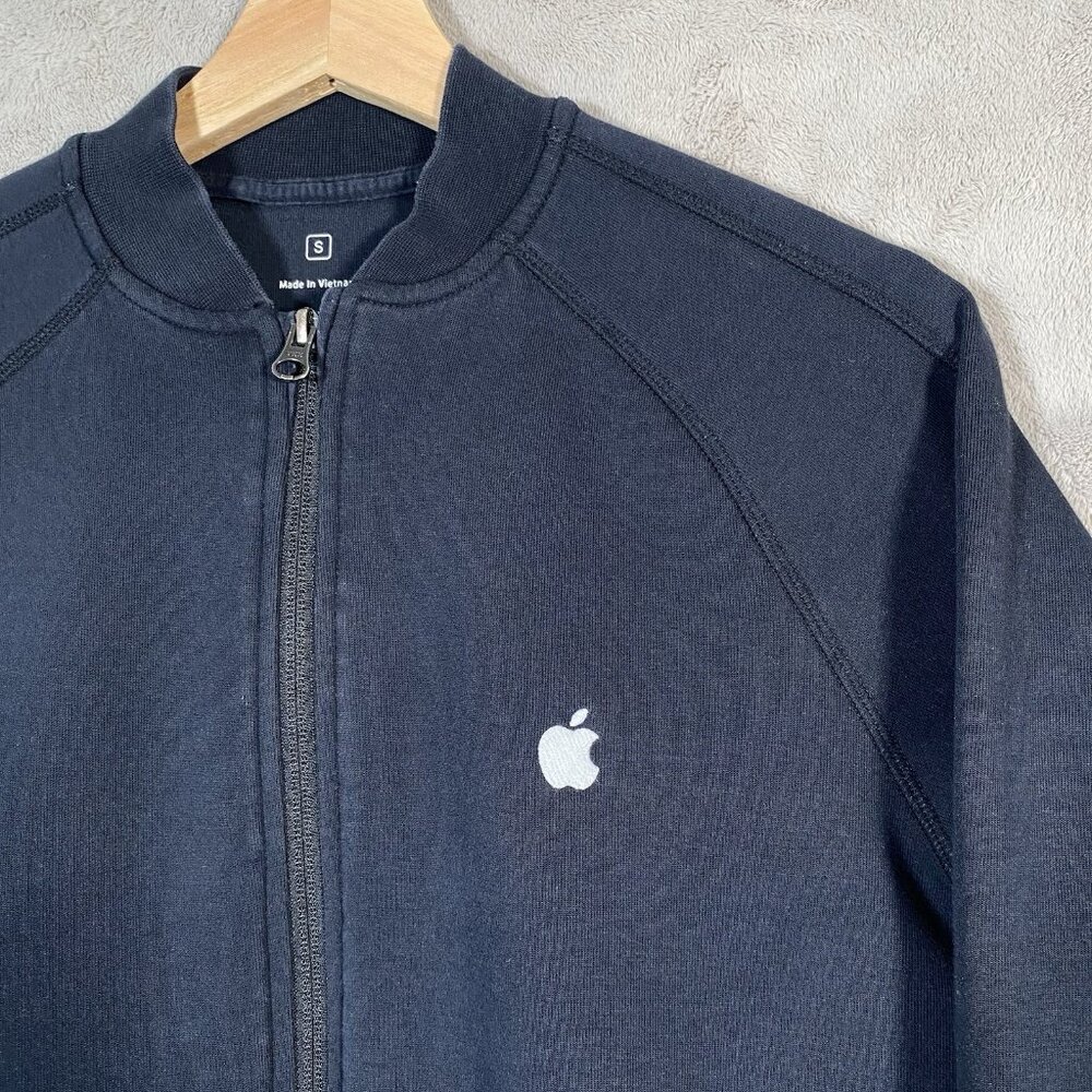 Apple Logo Store Employee Jacket Size Small Black Full Zip Techwear - Picture 3 of 13